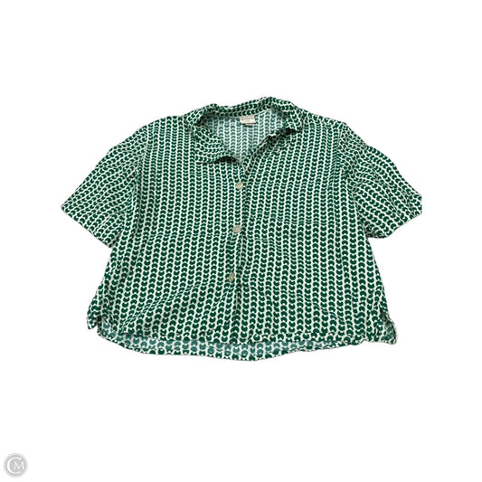 Top Short Sleeve By A New Day In Green & White, Size: Xs