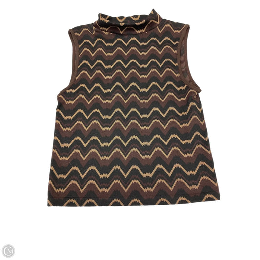 Top Sleeveless By Willow & Root In Brown, Size: M