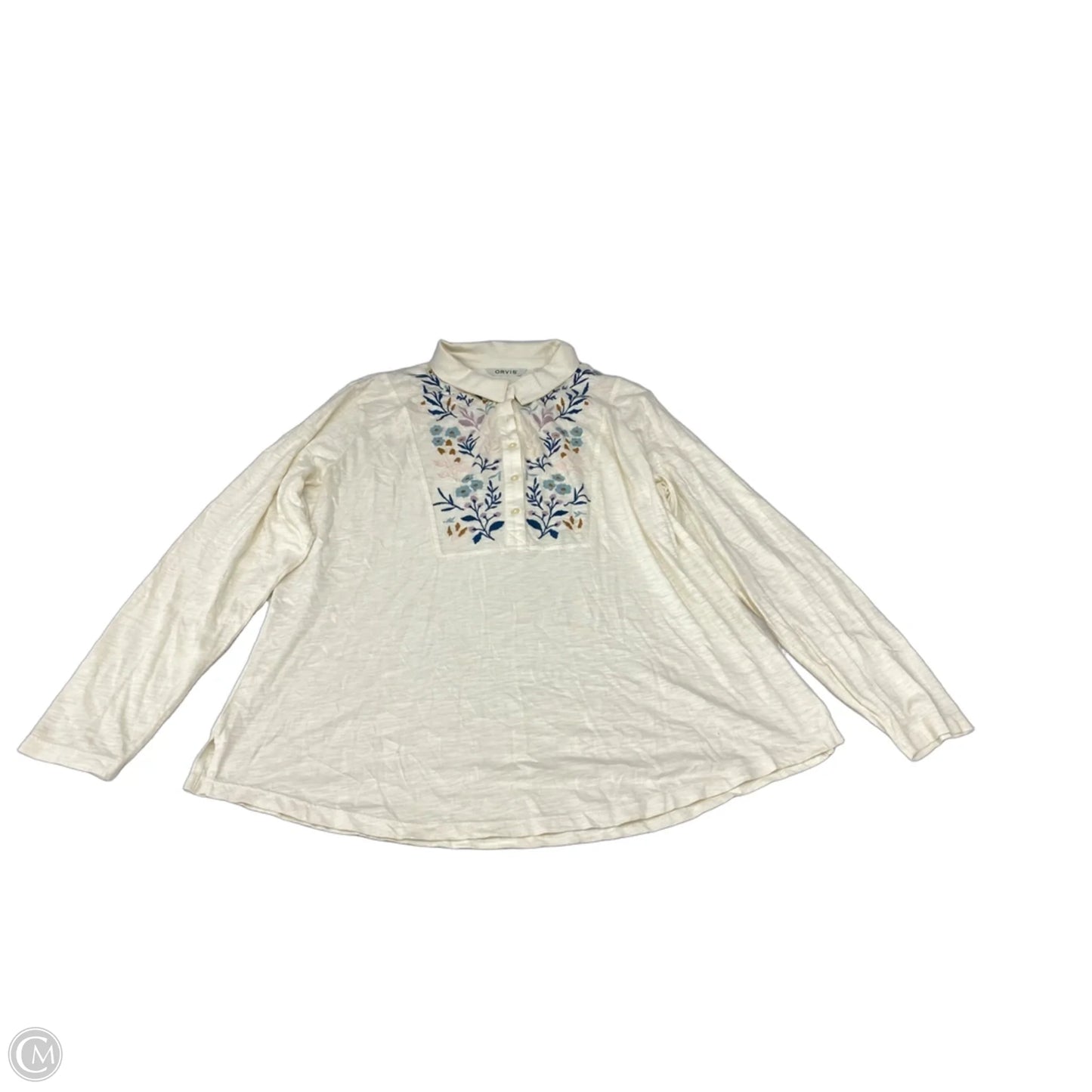 Top Long Sleeve By Orvis In Cream, Size: Xl