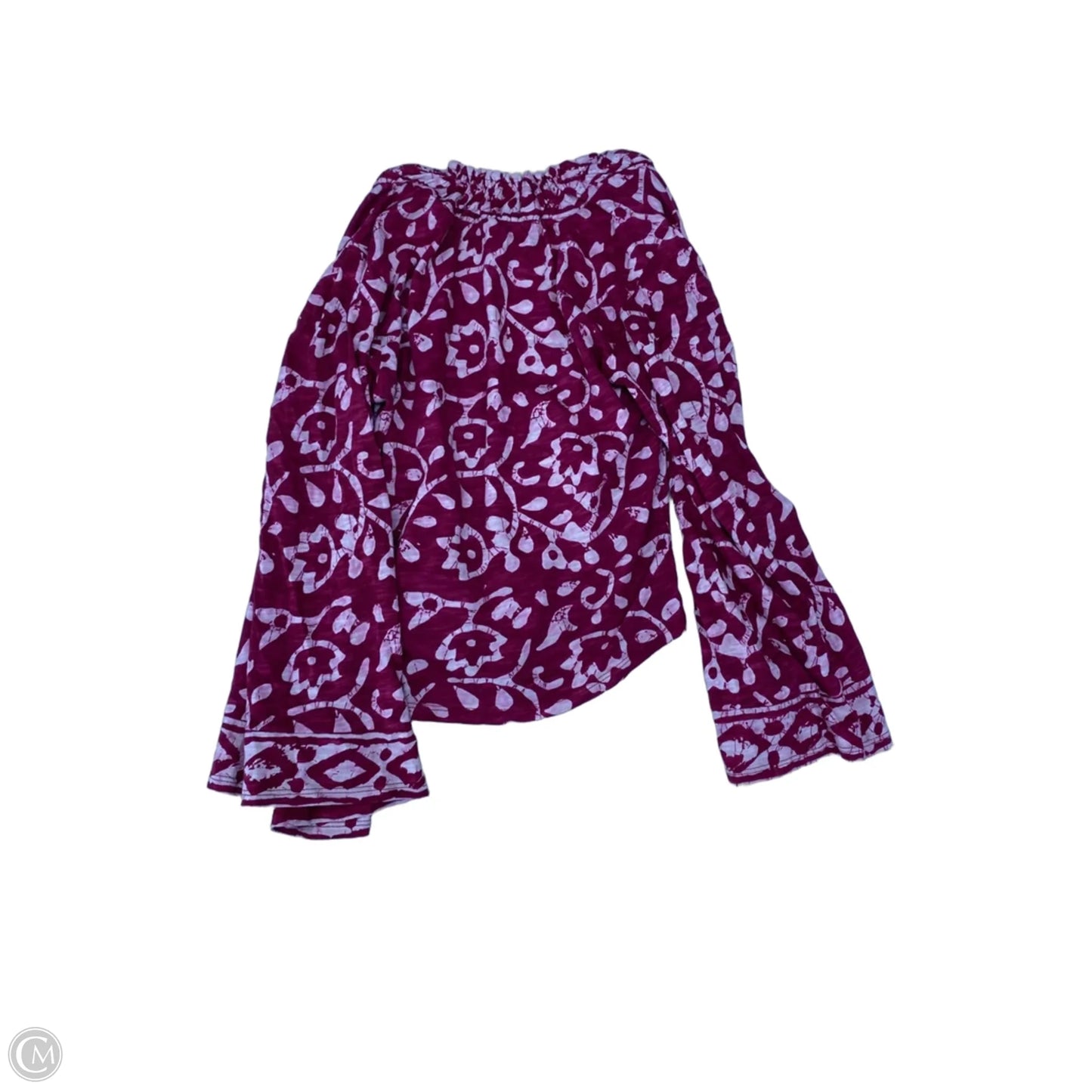 Top Long Sleeve By Free People In Pink, Size: S