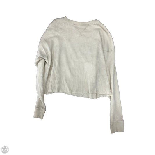 Sweatshirt Crewneck By Abercrombie And Fitch In Cream, Size: S