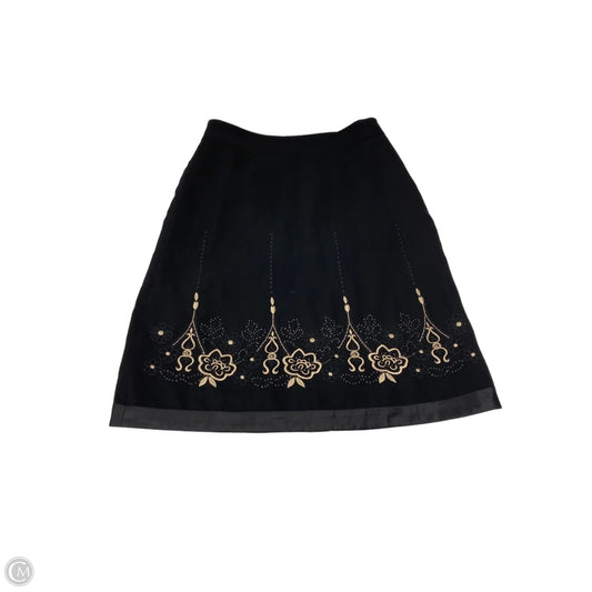 Skirt Midi By Loft In Black & Cream, Size: 2