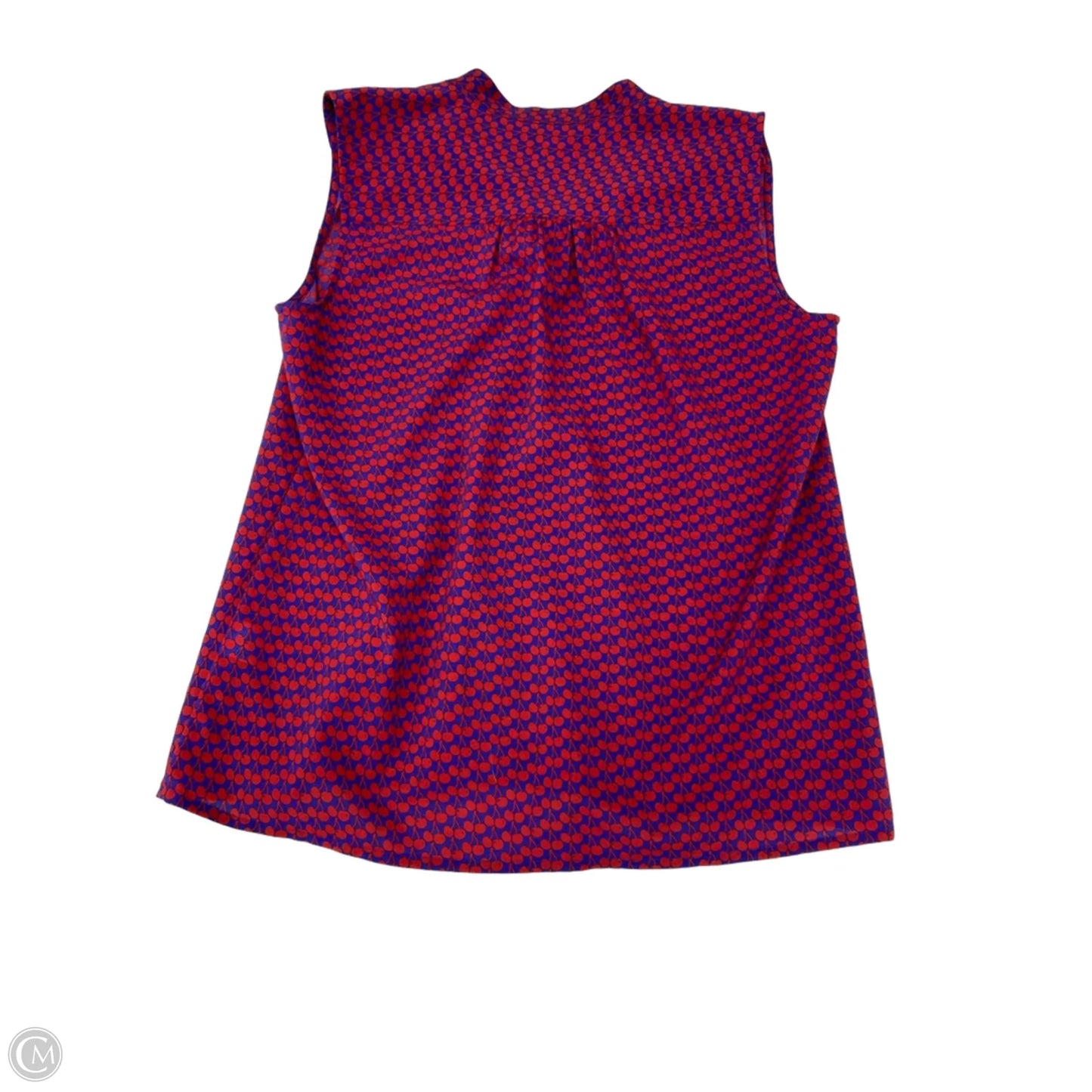 Blouse Sleeveless By J. Crew In Blue & Red, Size: S