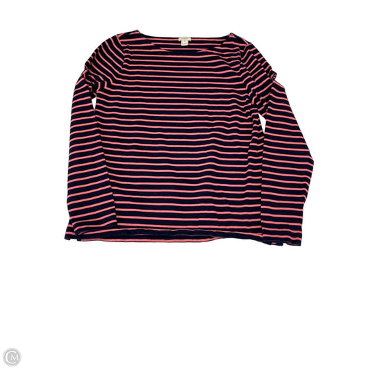 Top Long Sleeve By J. Crew In Striped Pattern, Size: M