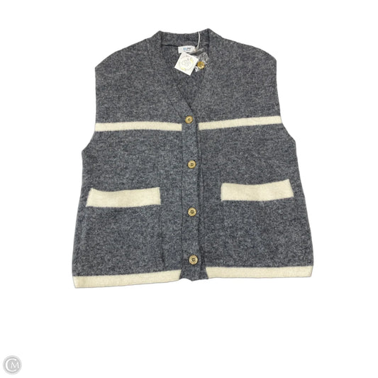 Vest Sweater By Bluivy In Grey & White, Size: S