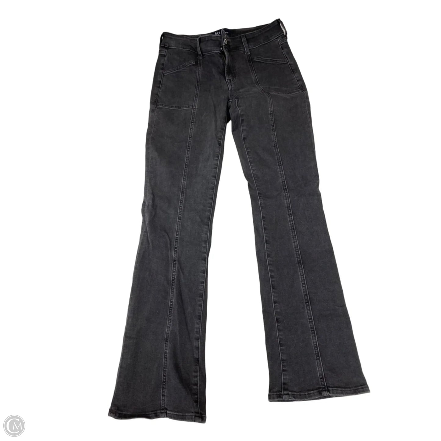 Jeans Boot Cut By Gap In Black Denim, Size: 8