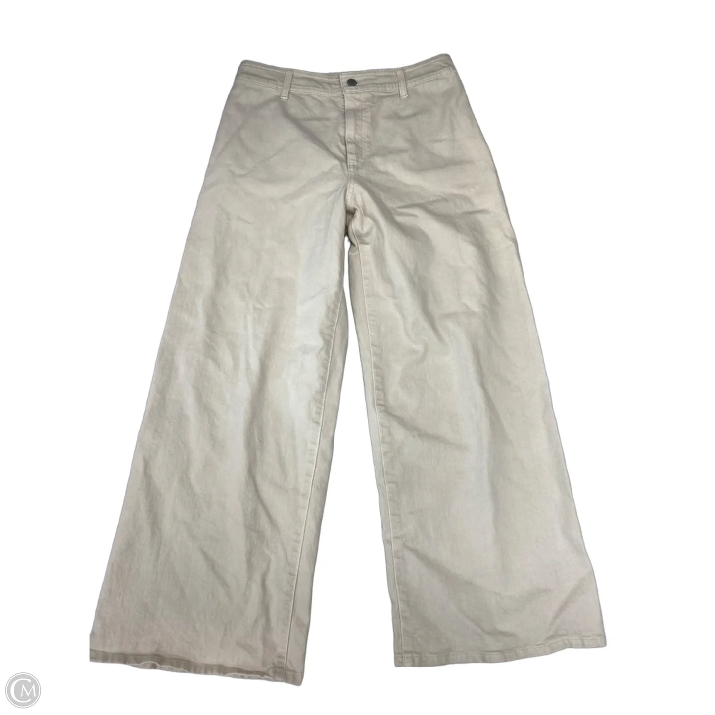 Jeans Wide Leg By Universal Thread In Cream Denim, Size: 10