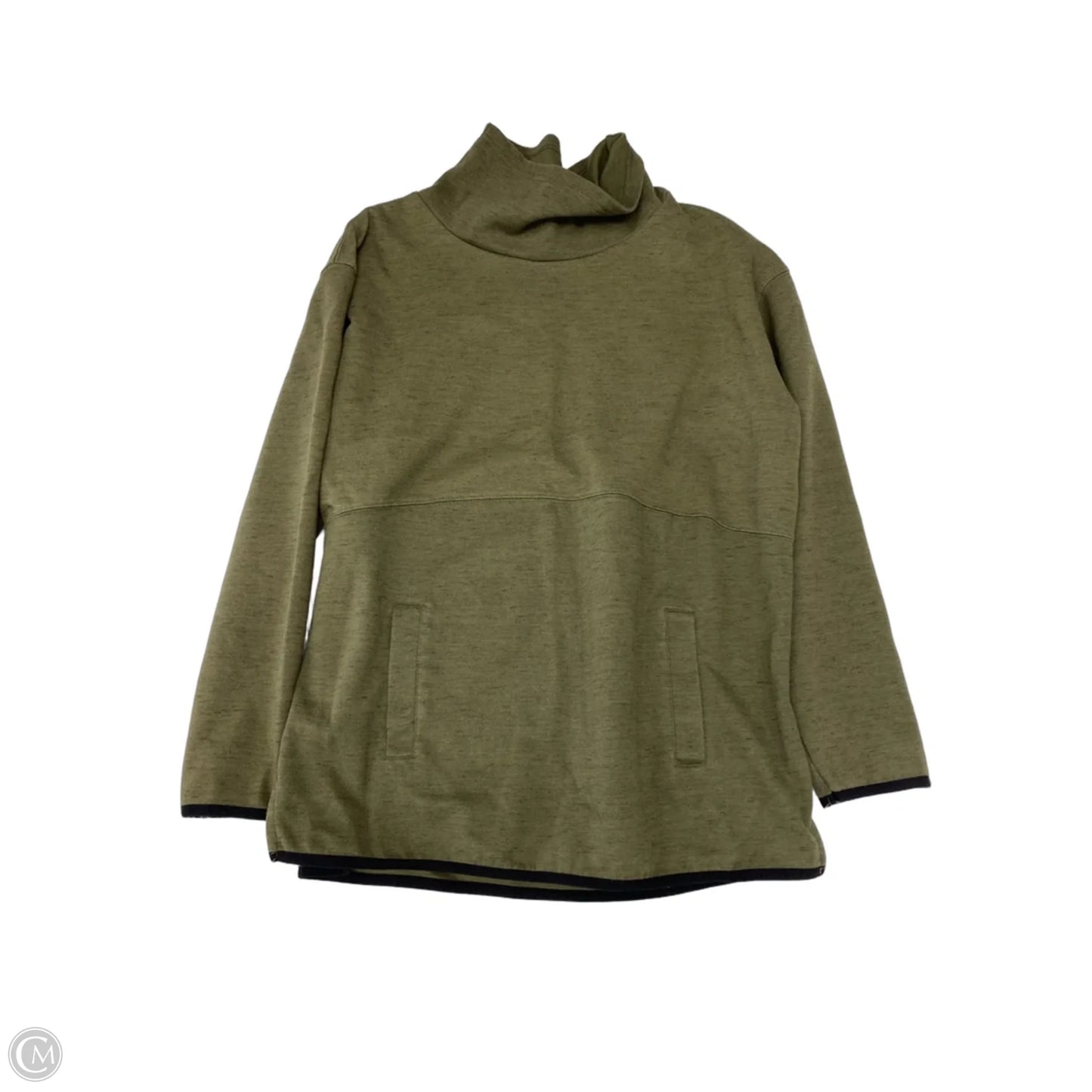 Athletic Sweatshirt Collar By Tek Gear In Green, Size: L