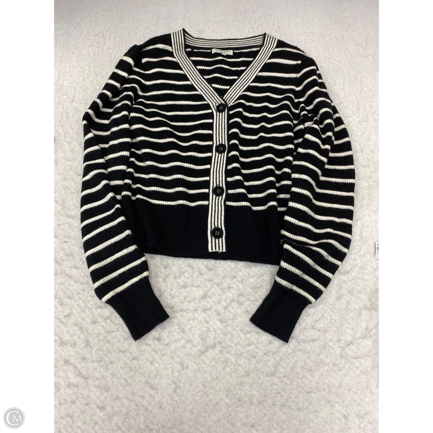 Sweater Cardigan By Bagatelle In Striped Pattern, Size: M