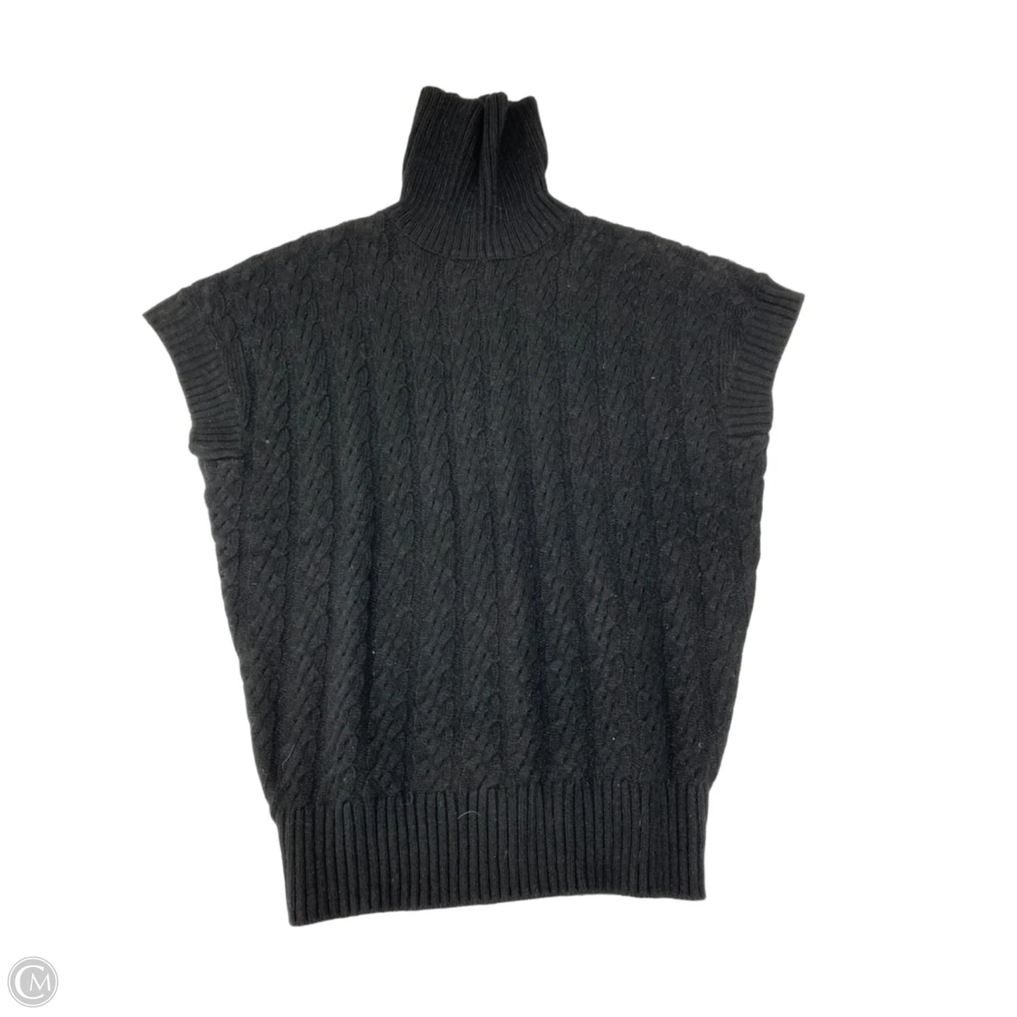 Sweater Short Sleeve By Calvin Klein In Black, Size: Xs