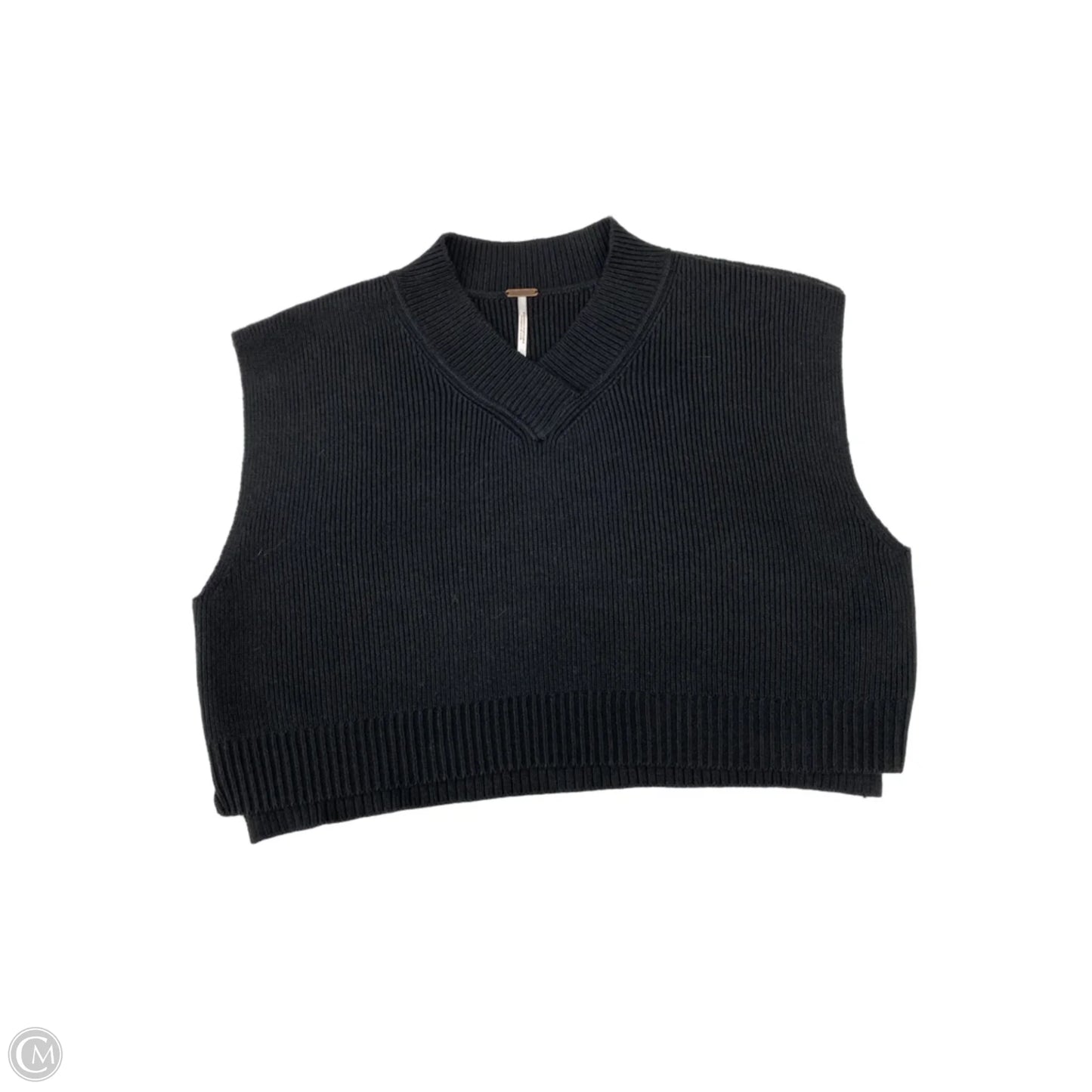 Sweater Short Sleeve By Free People In Black, Size: Xs