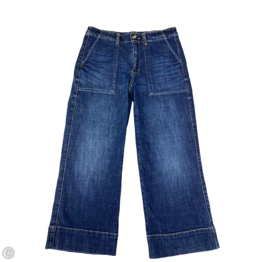Jeans Wide Leg By Cabi In Blue Denim, Size: 6