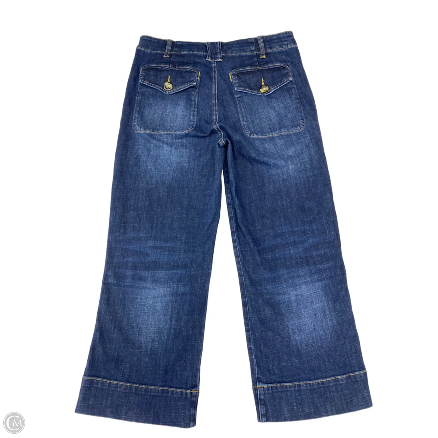 Jeans Wide Leg By Cabi In Blue Denim, Size: 6