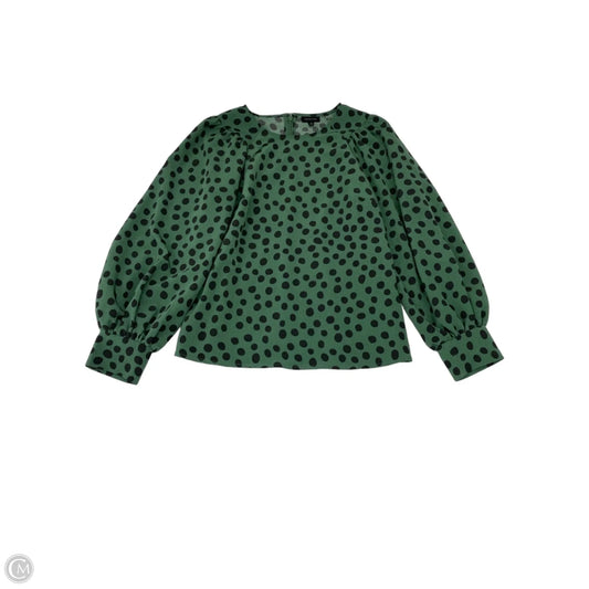 Blouse Long Sleeve By Who What Wear In Polkadot Pattern, Size: S