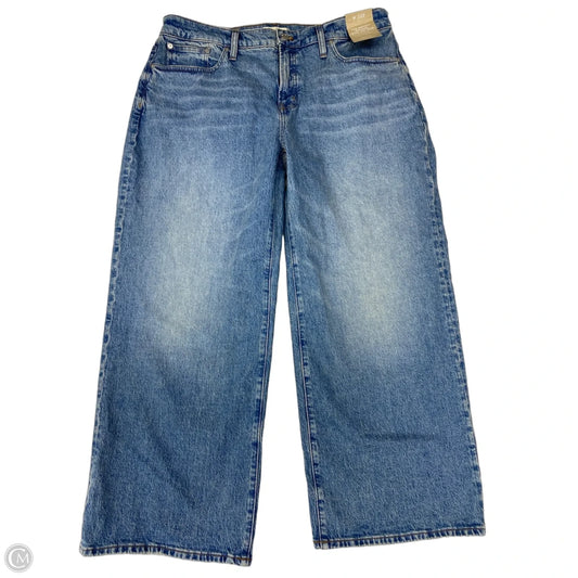 Jeans Wide Leg By Madewell In Blue Denim, Size: 16