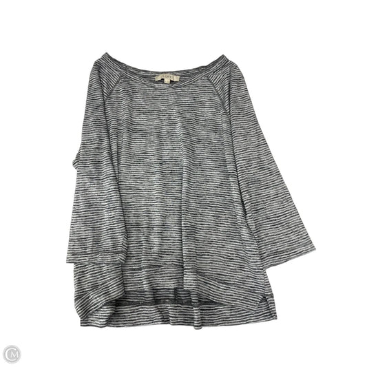 Top 3/4 Sleeve By Loft In Striped Pattern, Size: Xl
