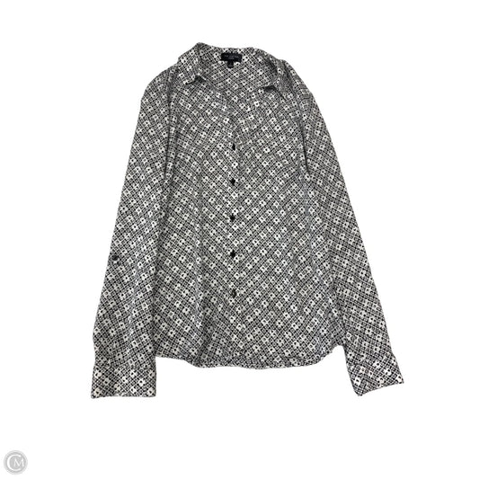 Blouse Long Sleeve By Limited In Black & White, Size: S