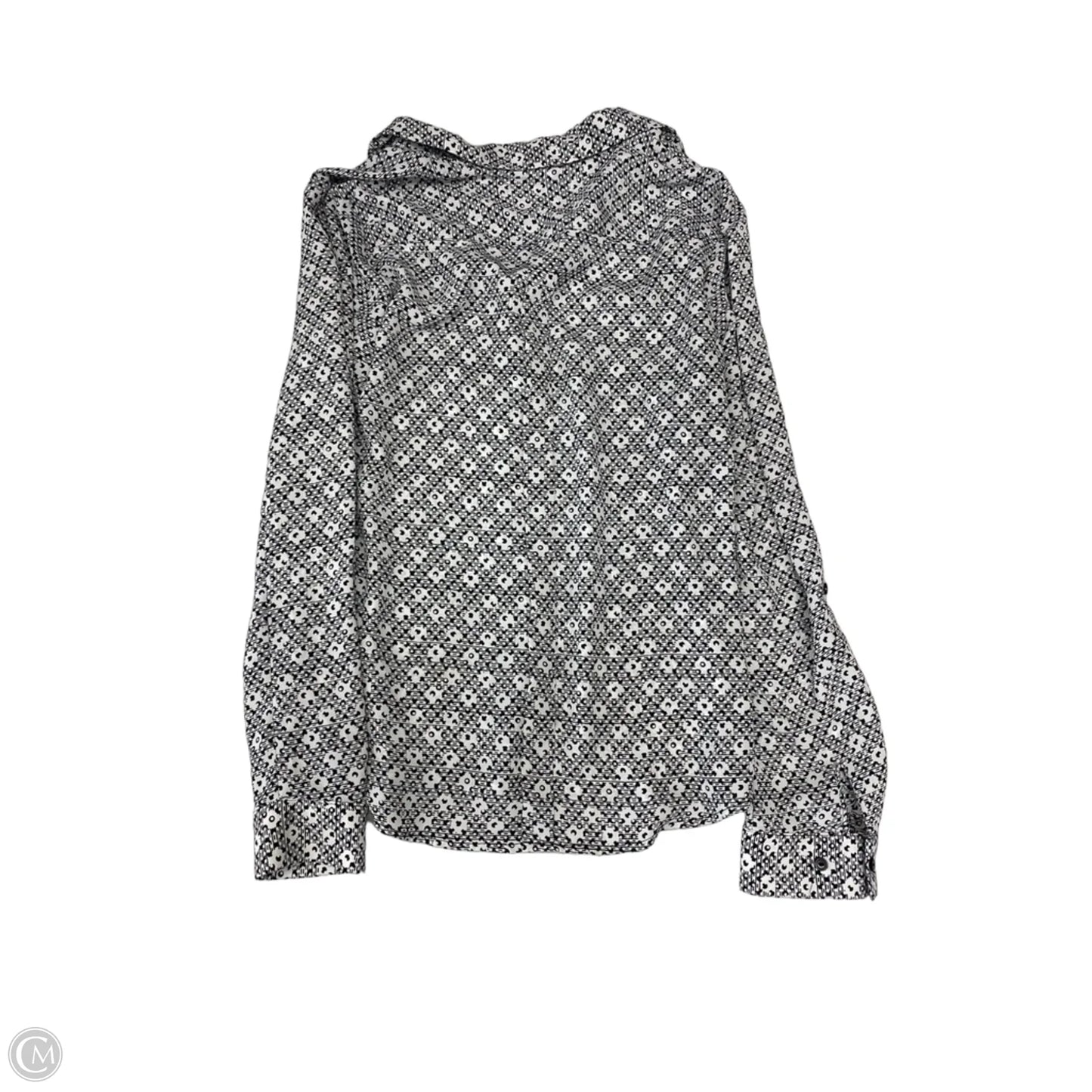 Blouse Long Sleeve By Limited In Black & White, Size: S