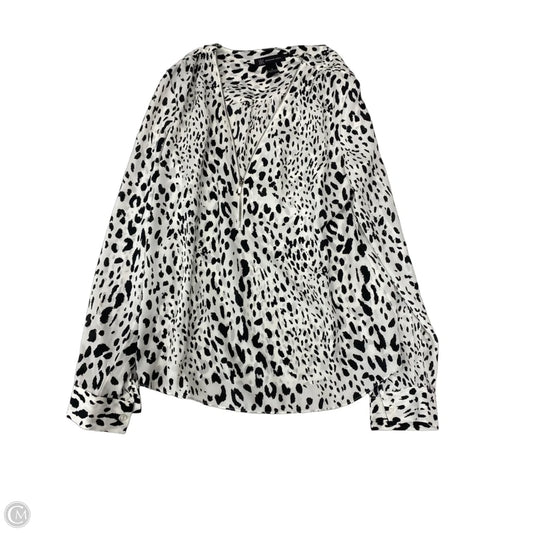Blouse Long Sleeve By Inc In Black & White, Size: S