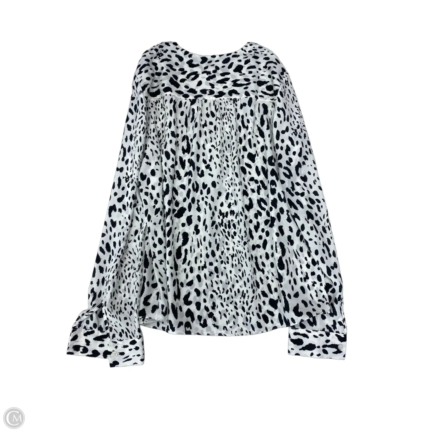 Blouse Long Sleeve By Inc In Black & White, Size: S