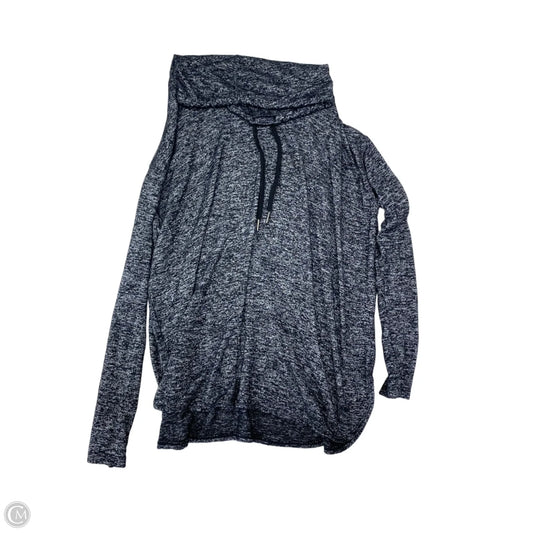 Athletic Top Long Sleeve Collar By Calvin Klein Performance In Grey, Size: L