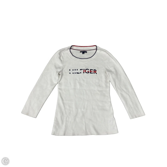 Top Long Sleeve By Tommy Hilfiger In White, Size: M