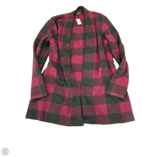 Cardigan By Talbots In Checkered Pattern, Size: Lp