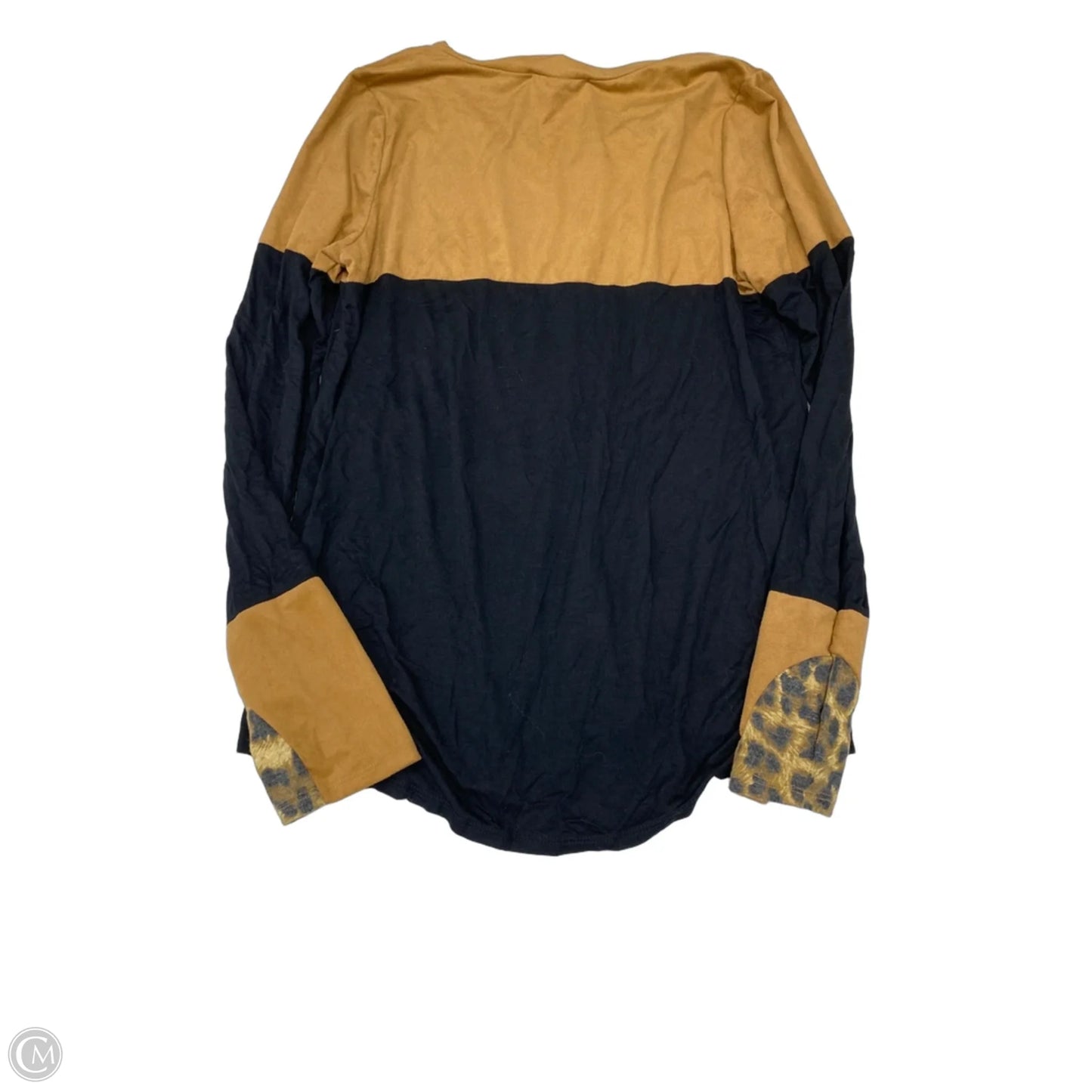 Top Long Sleeve By Clothes Mentor In Black & Brown, Size: M