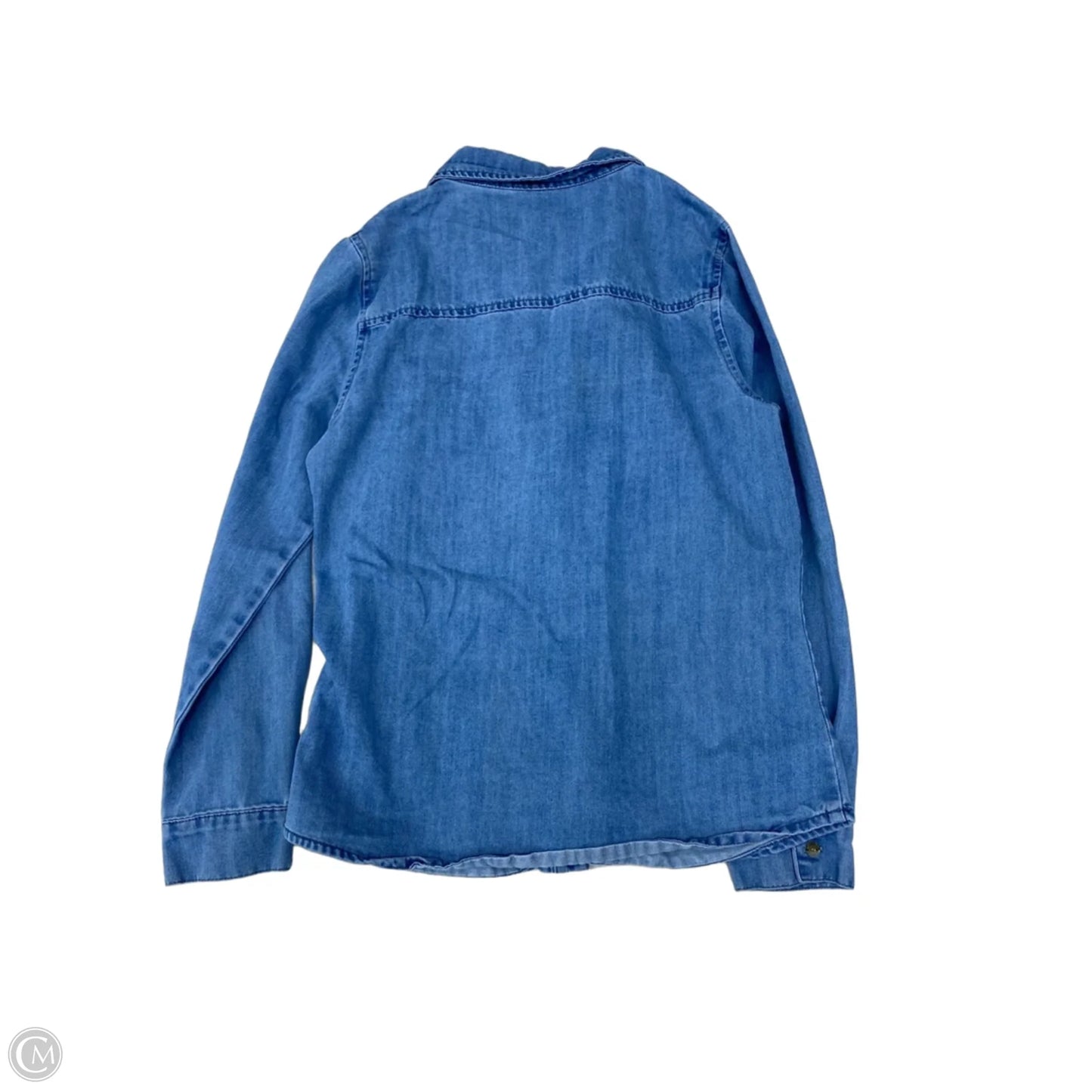 Top Long Sleeve By Allegra K In Blue Denim, Size: S
