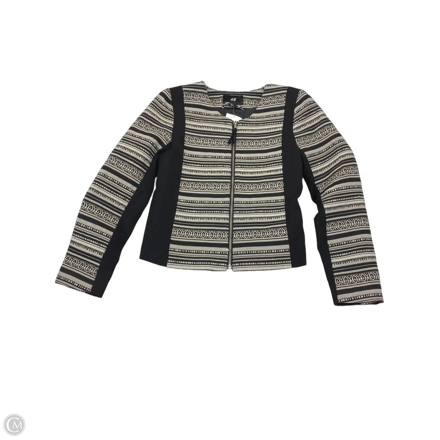 Jacket Other By H&m In Black & Cream, Size: S