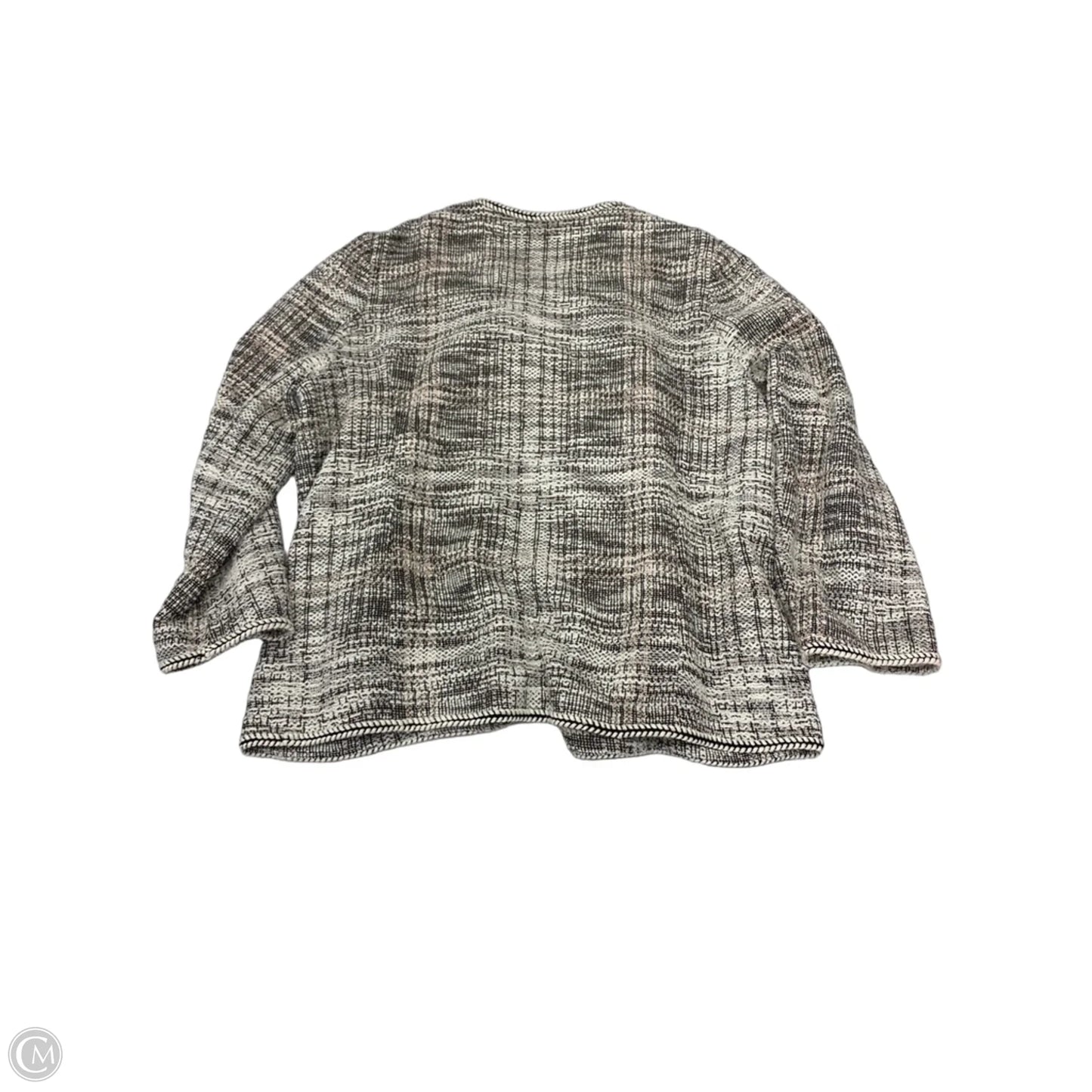 Cardigan By Max Studio In Black & Cream, Size: L