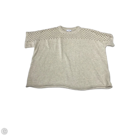 Sweater Short Sleeve By Fate In Cream, Size: L