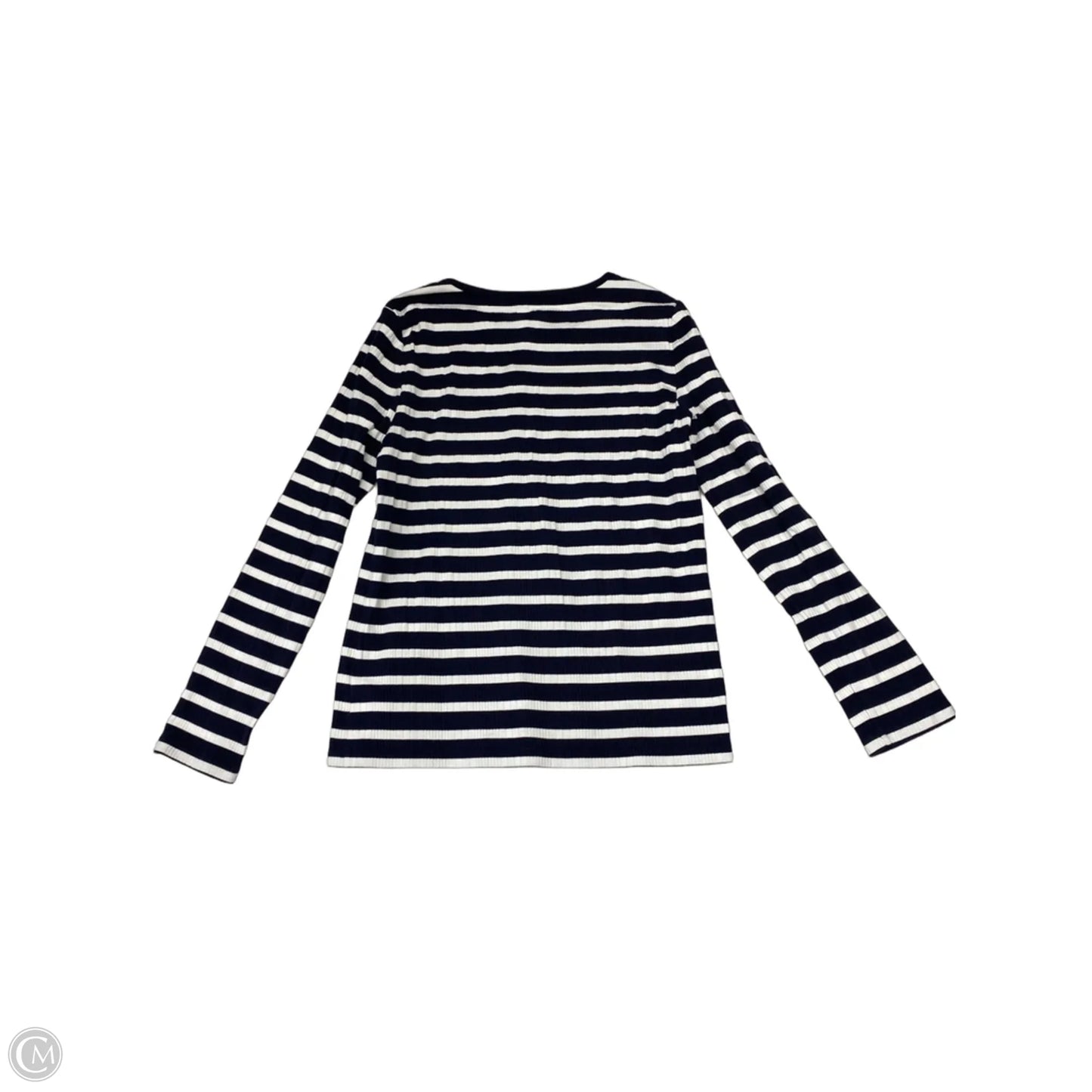 Cardigan By Talbots In Striped Pattern, Size: M