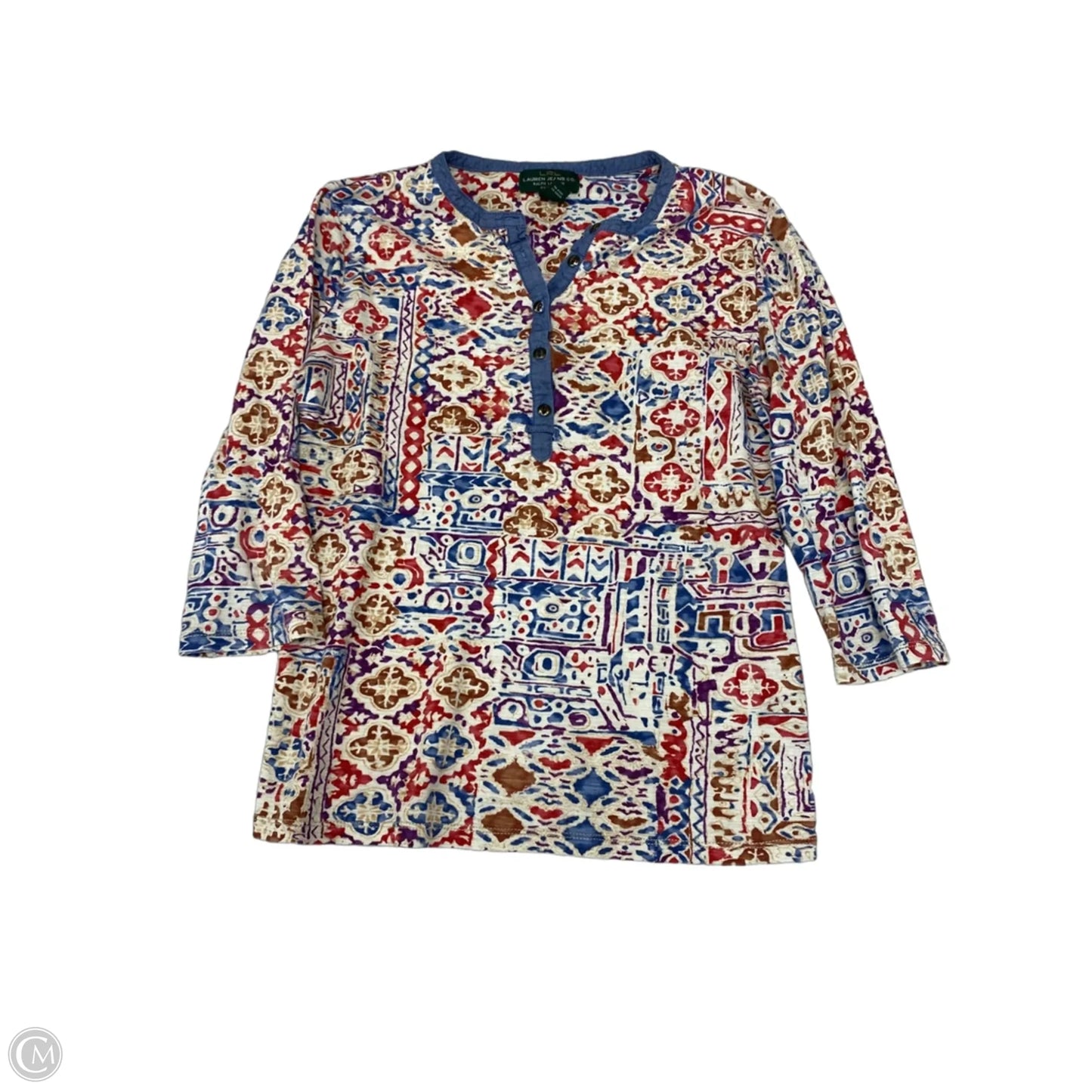 Top 3/4 Sleeve By Talbots In Floral Print, Size: Sp