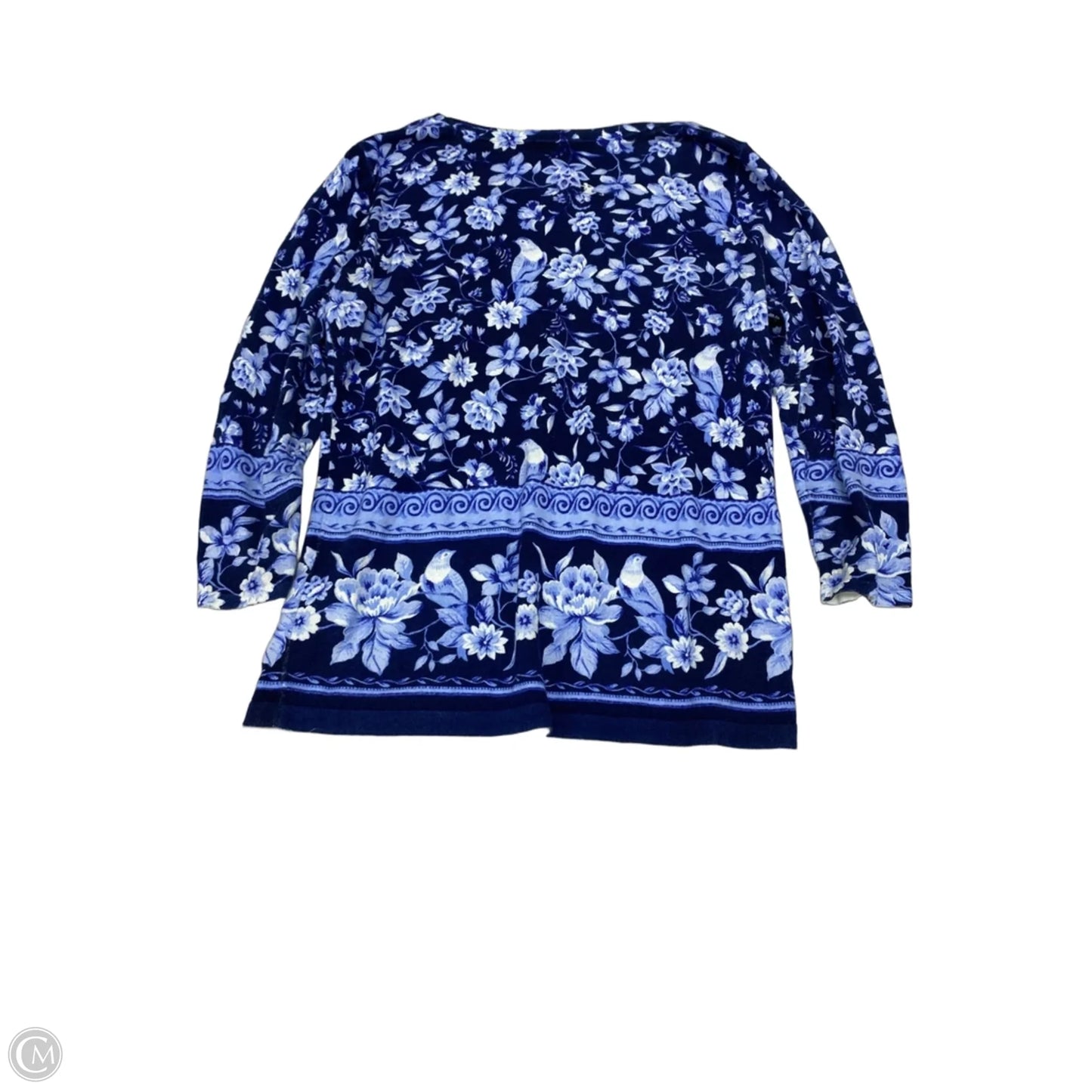 Top 3/4 Sleeve By Talbots In Floral Print, Size: Sp