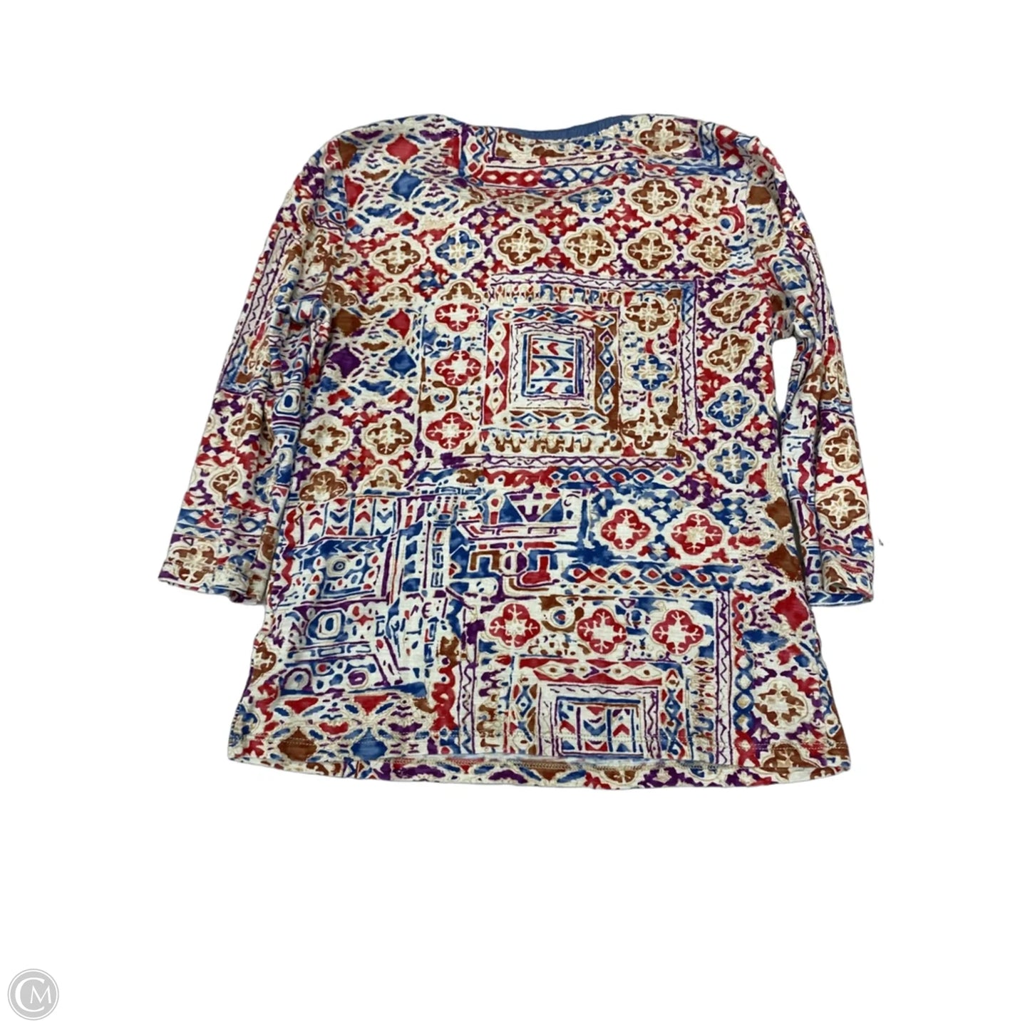 Top 3/4 Sleeve By Talbots In Floral Print, Size: Sp