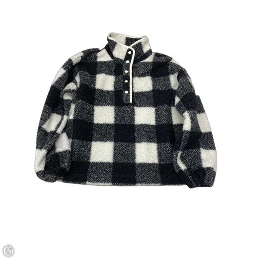 Jacket Fleece By Loft In Black & White, Size: M