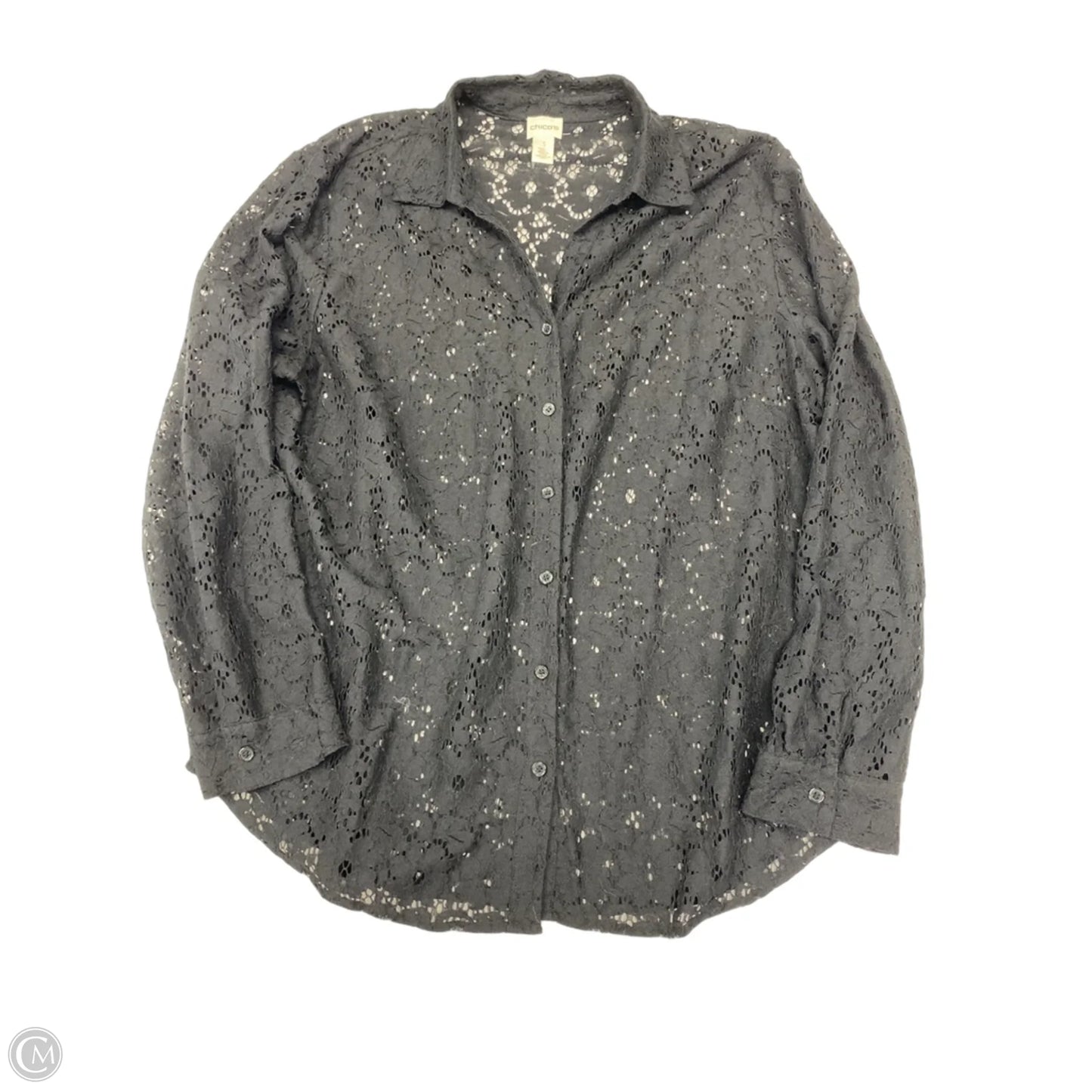 Top Long Sleeve By Chicos In Black, Size: Xl