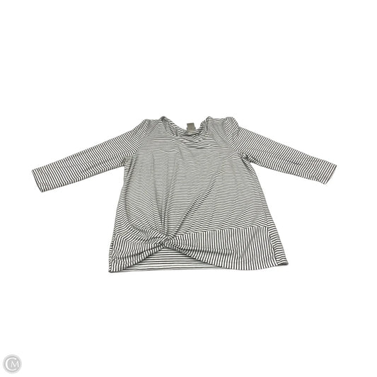 Top 3/4 Sleeve By Chicos In Striped Pattern, Size: S