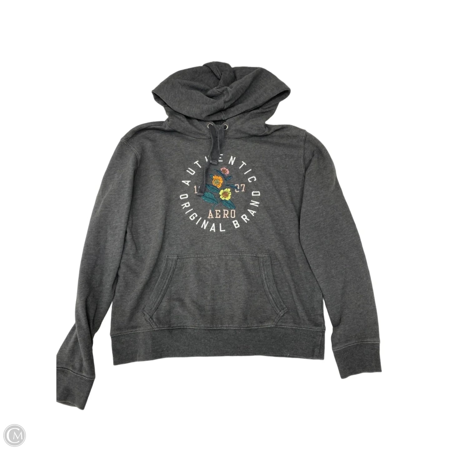 Sweatshirt Hoodie By Aeropostale In Grey, Size: M