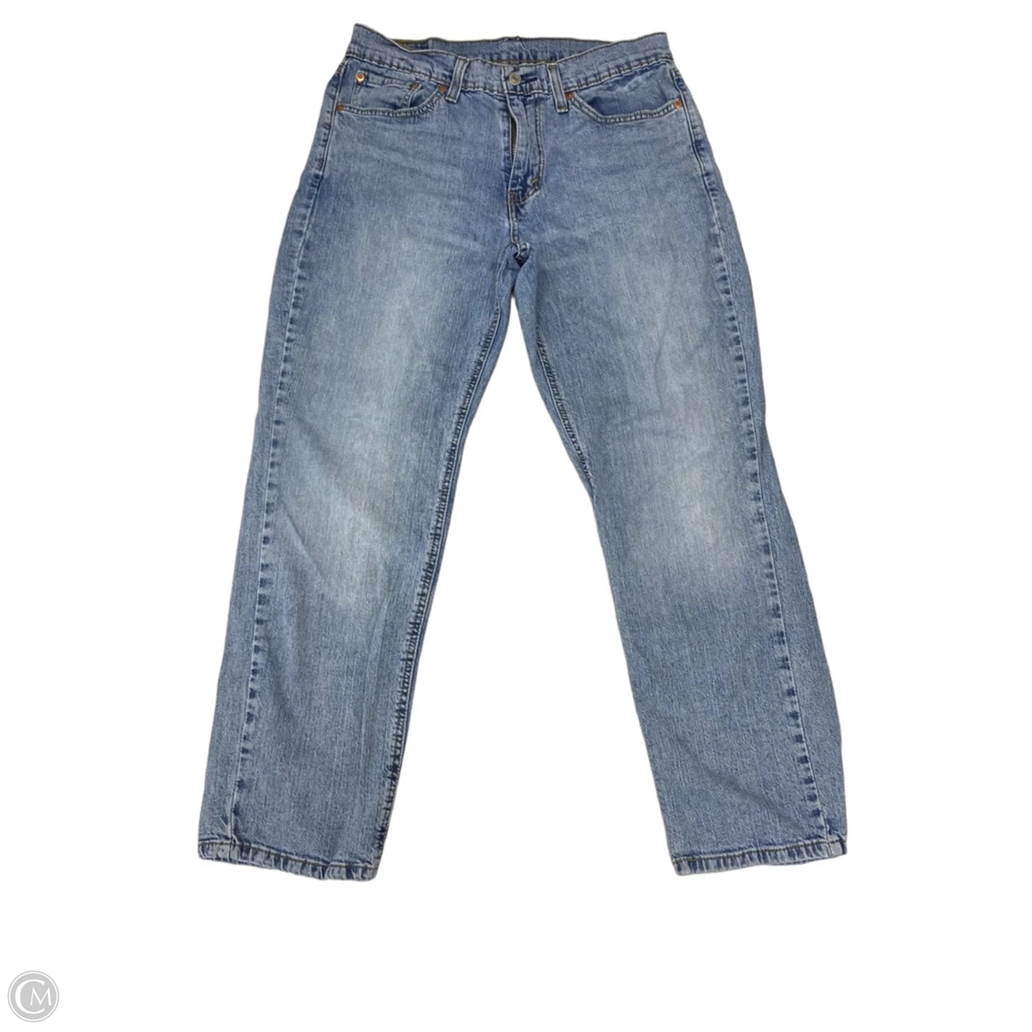 Jeans Straight By Levis In Blue Denim, Size: 16
