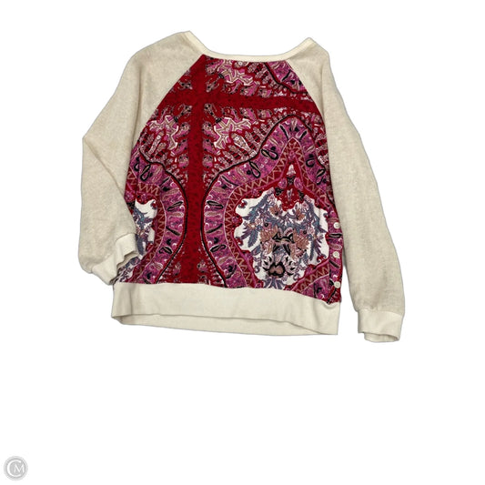 Top Long Sleeve By Tiny In Cream & Red, Size: M
