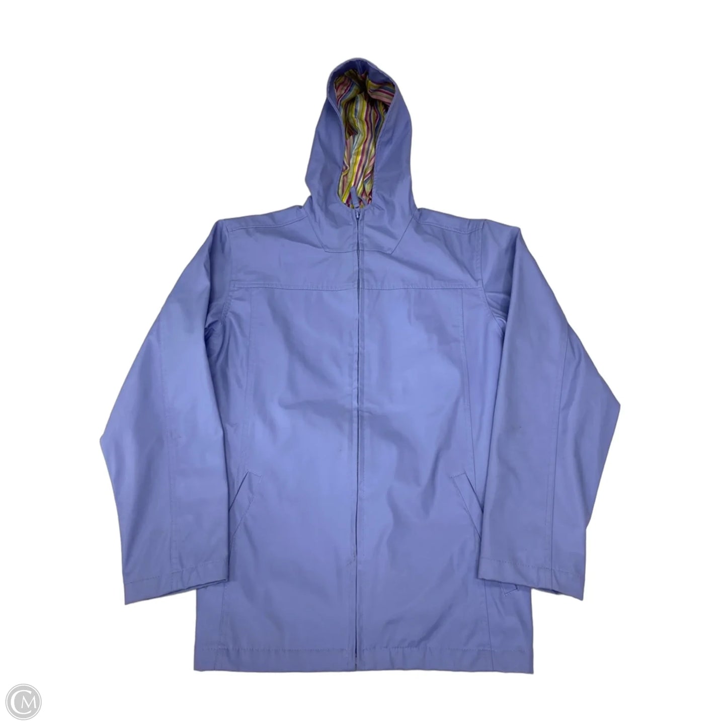Coat Raincoat By Cmc In Purple, Size: M