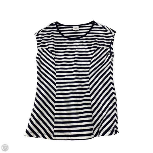 Top Short Sleeve By Cabi In Striped Pattern, Size: Xs