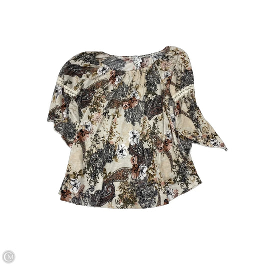 Blouse 3/4 Sleeve By Naif In Paisley Print, Size: L