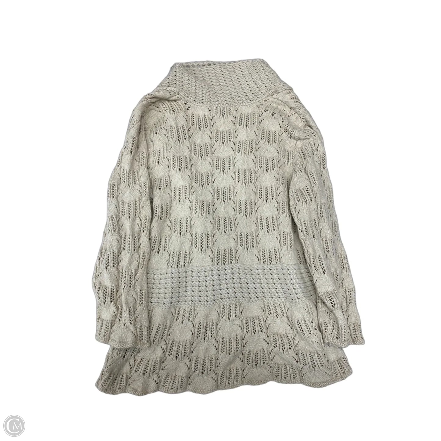 Sweater Cardigan By Jm Collections In Beige, Size: L