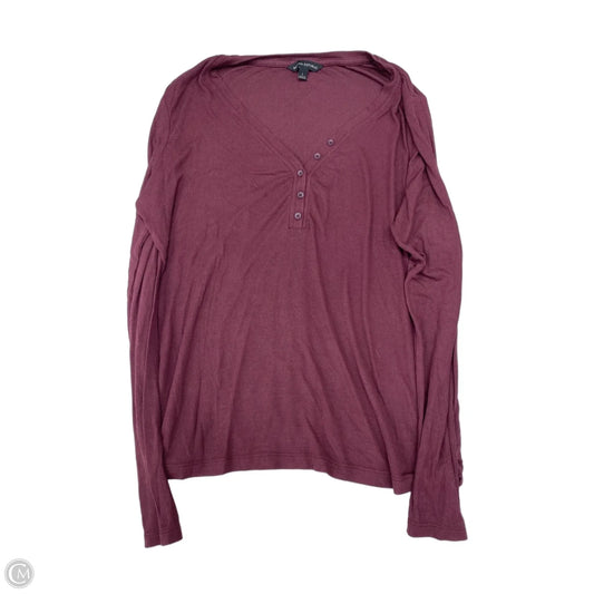 Top Long Sleeve By Banana Republic In Maroon, Size: L