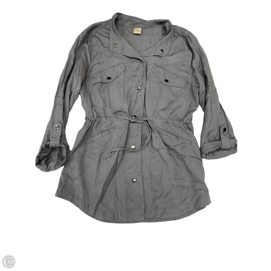 Jacket Shirt By Faded Glory In Grey, Size: L