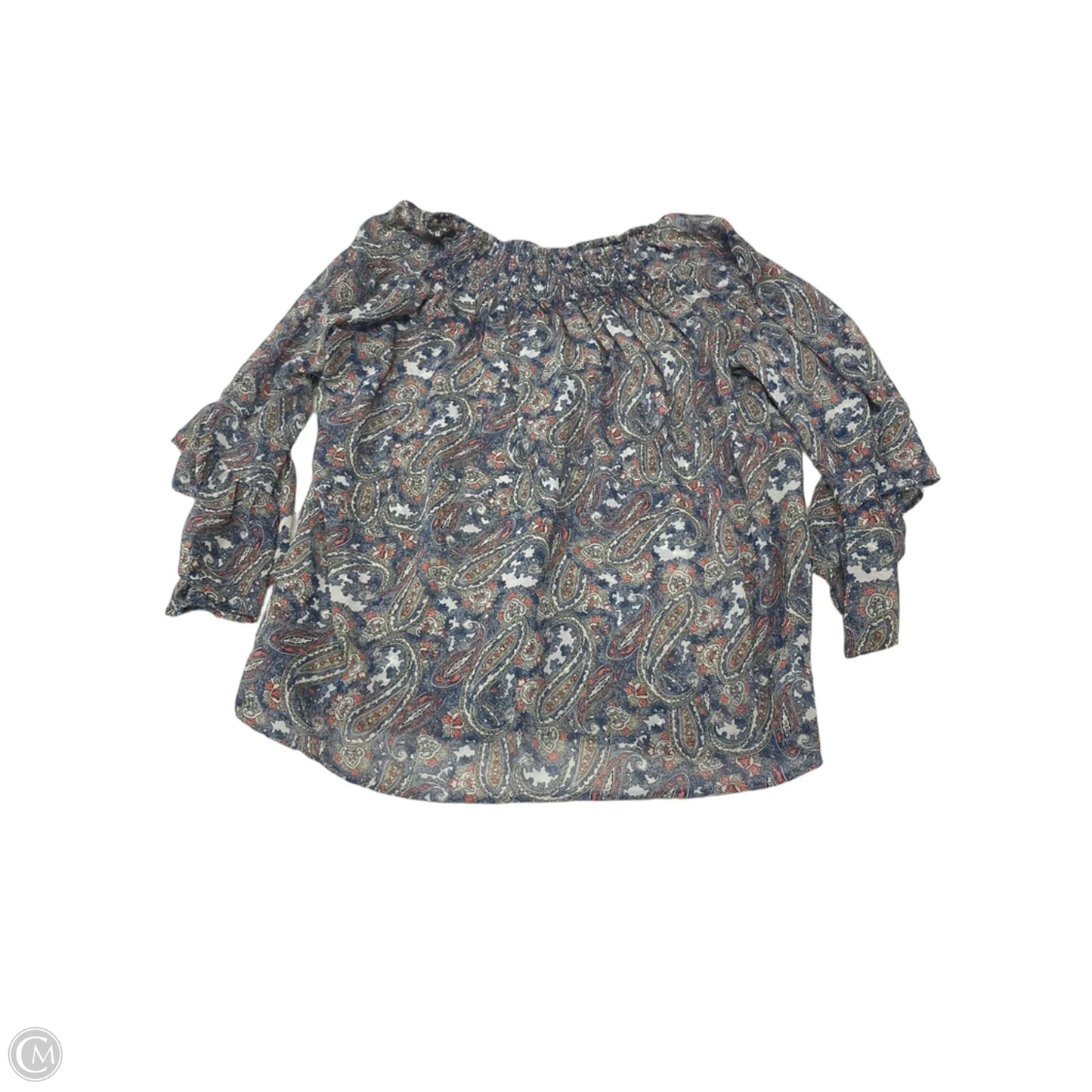 Blouse 3/4 Sleeve By Dressbarn In Paisley Print, Size: 2x