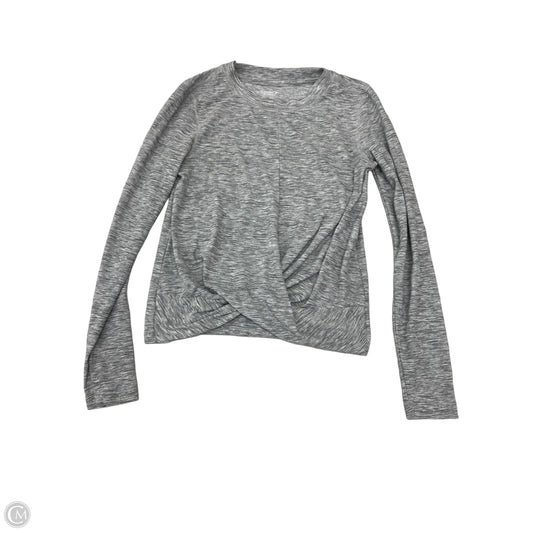 Athletic Top Long Sleeve Collar By Old Navy In Grey, Size: Xs